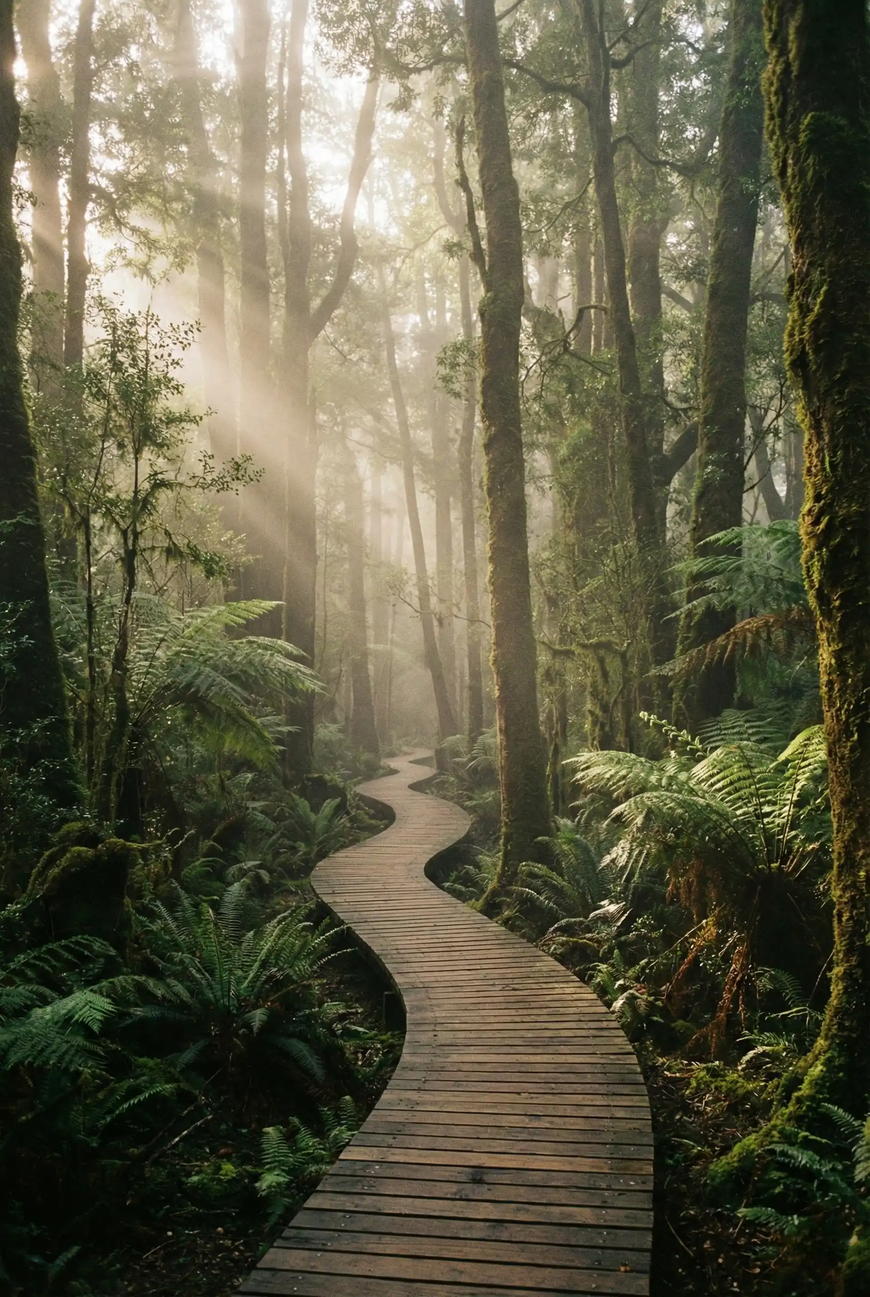 A pathway in the forest, natural setting